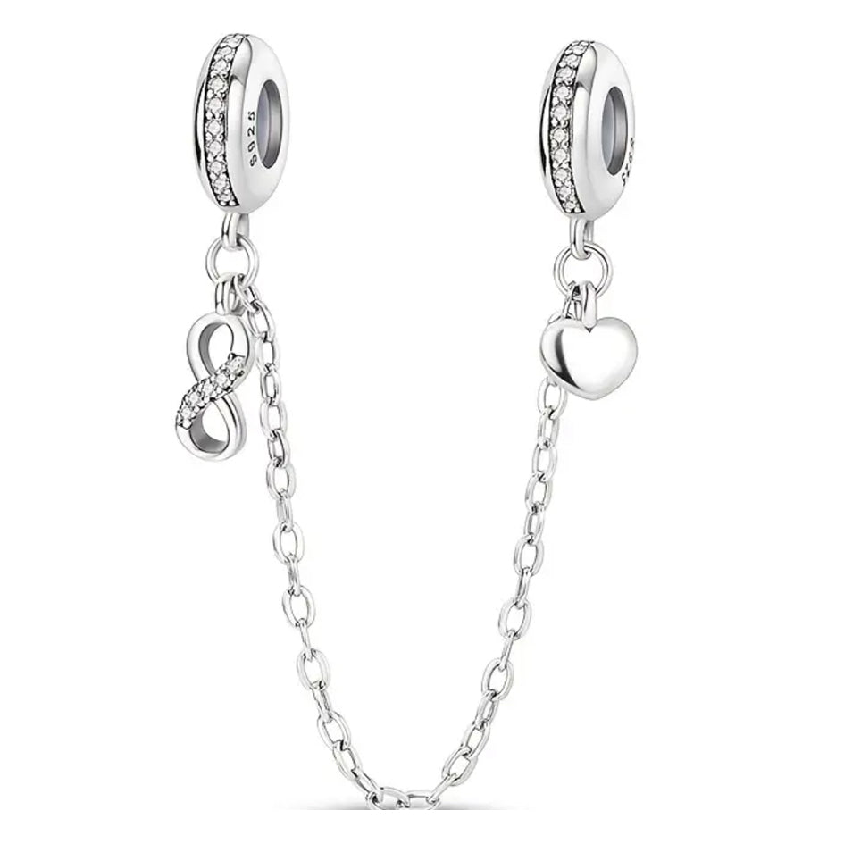 925 Sterling Silver Infinity Safety Chain