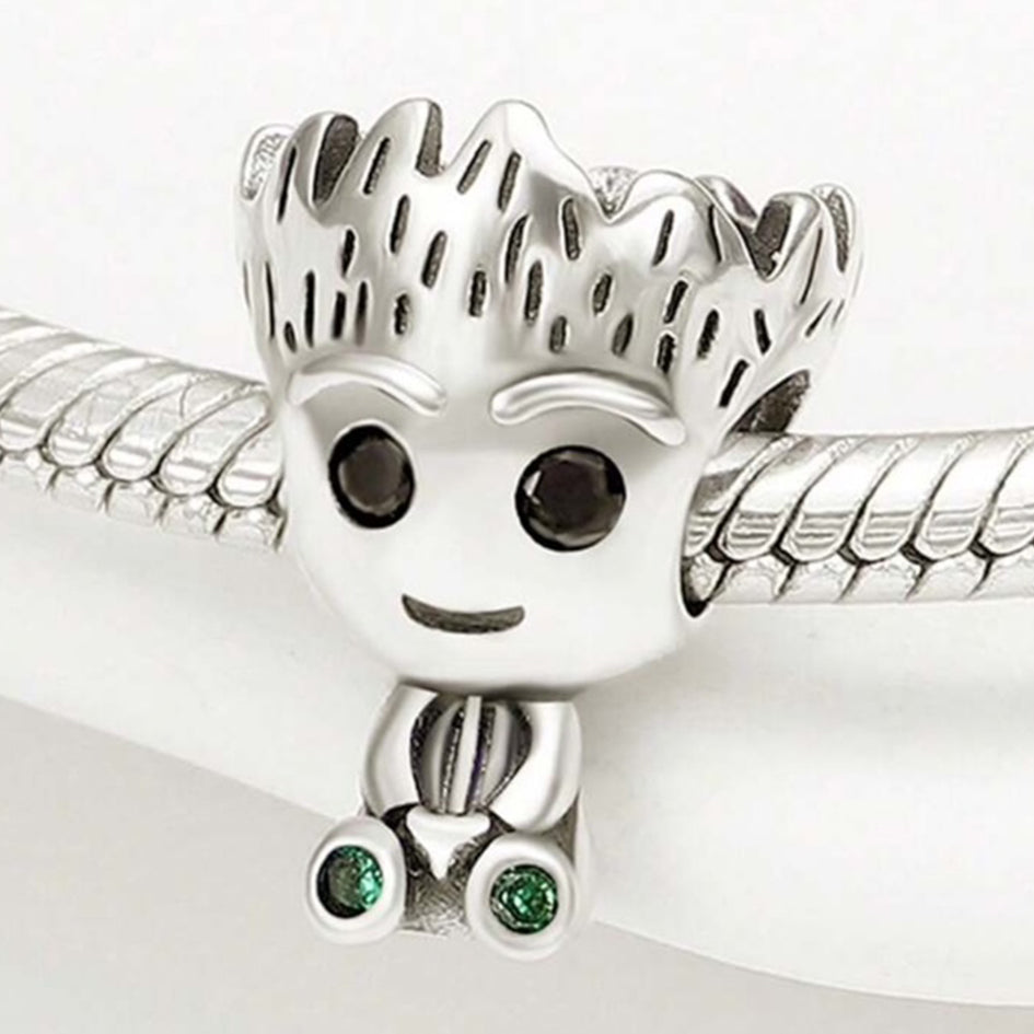 925 Sterling Silver Marvel Groot Charm
