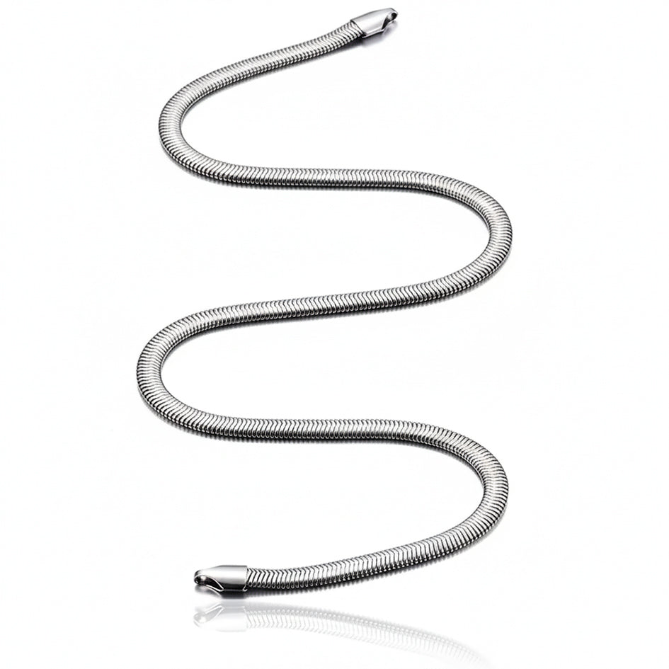 925 Sterling Silver Snake Bone Chain Necklace