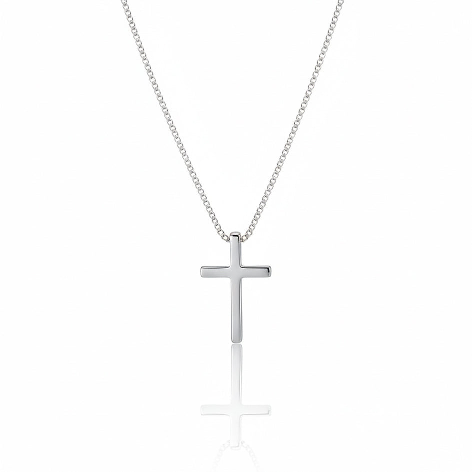 925 Sterling Silver Necklace with Small Cross Pendant