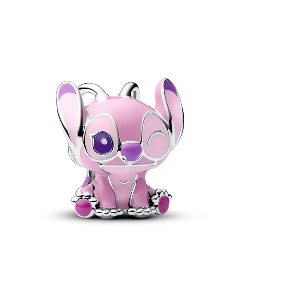 925 Sterling Silver Disney Pink Angel Charm