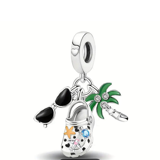925 Sterling Silver Summer Vibes Vacation Charm