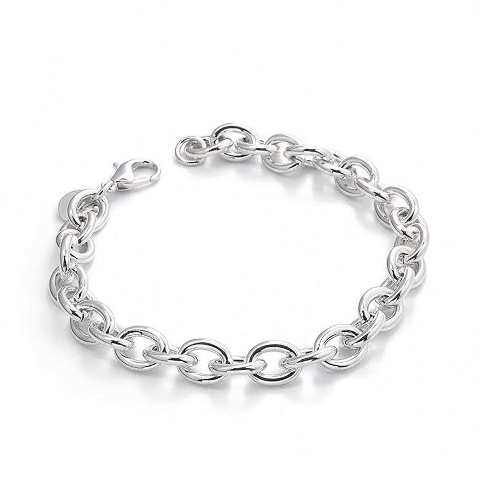 925 Sterling Silver Vintage Style Bracelet 20cm