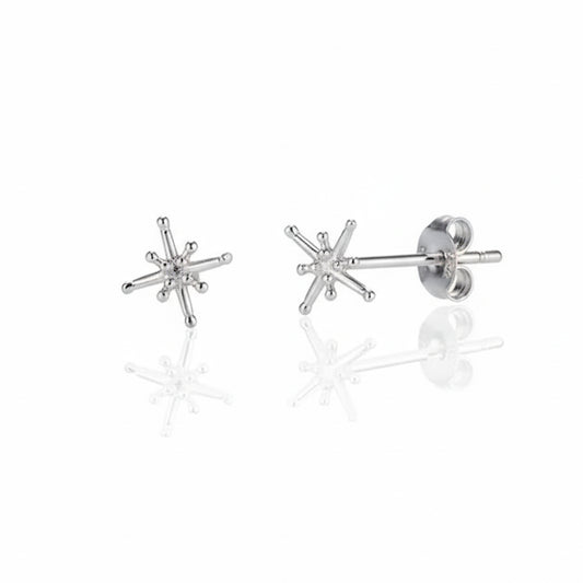 925 Sterling Silver Star Stud Earrings