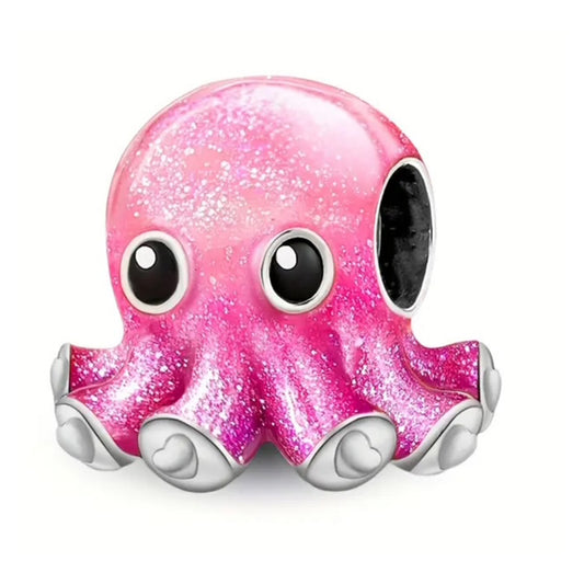 Pink Baby Octopus Charm