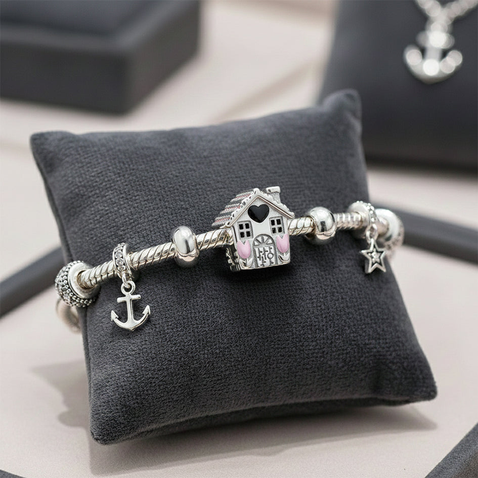925 Sterling Silver House Charm