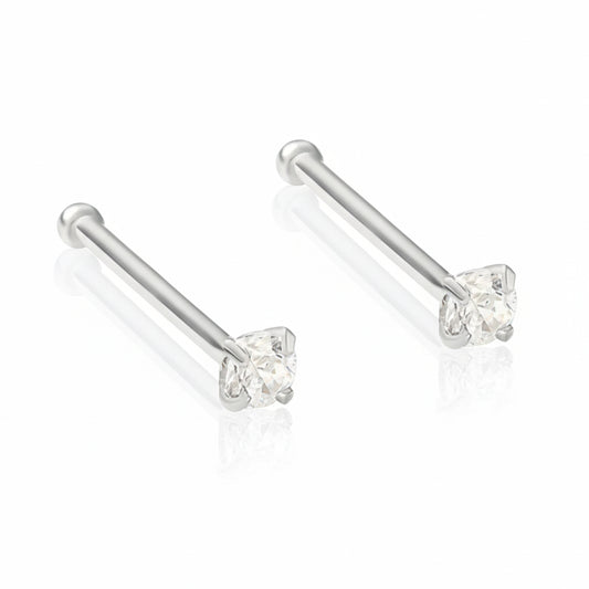 925 Sterling Silver Stud Earrings with Cubic Zirconia