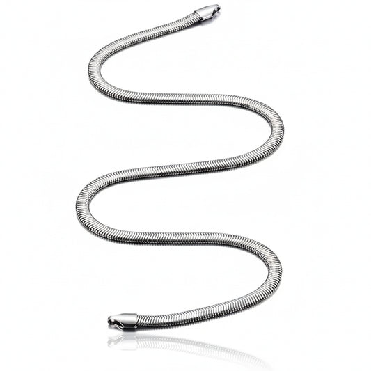 925 Sterling Silver Snake Bone Chain Necklace