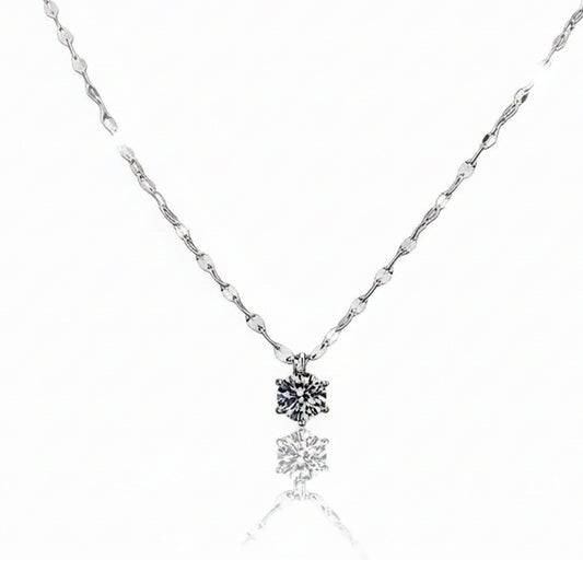 925 Sterling Silver Necklace with Cubic Zirconia Pendant