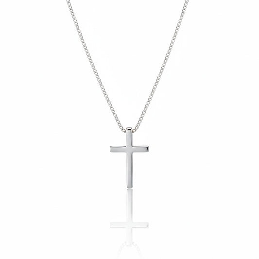 925 Sterling Silver Necklace with Small Cross Pendant