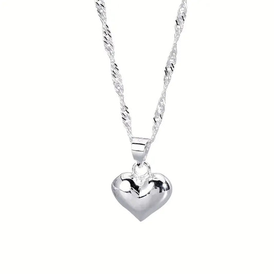 925 Sterling Silver Necklace with Heart Pendant