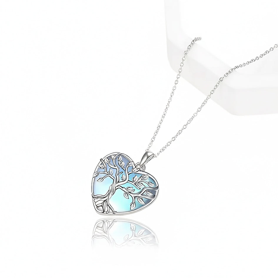 925 Sterling Silver Necklace with a Blue Stone Tree of Life Pendant Tree of Life Necklace