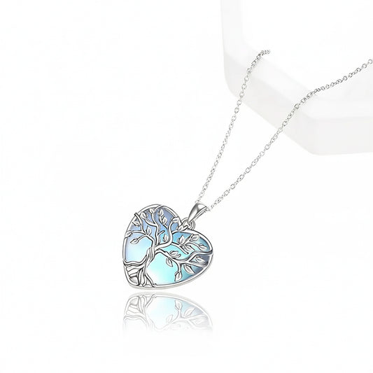 925 Sterling Silver Necklace with a Blue Stone Tree of Life Pendant Tree of Life Necklace