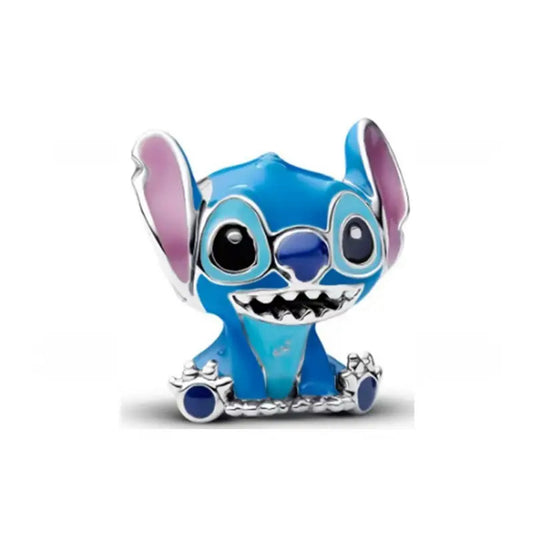 925 Sterling Silver Blue Stitch Charm